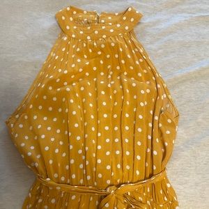 Yellow Polka Dot Maxi Dress